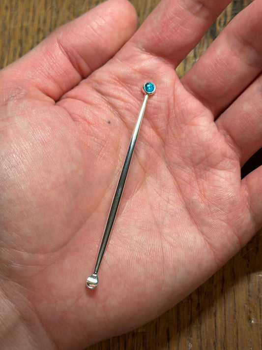 Turquoise Sterling Silver Personal Care Tool