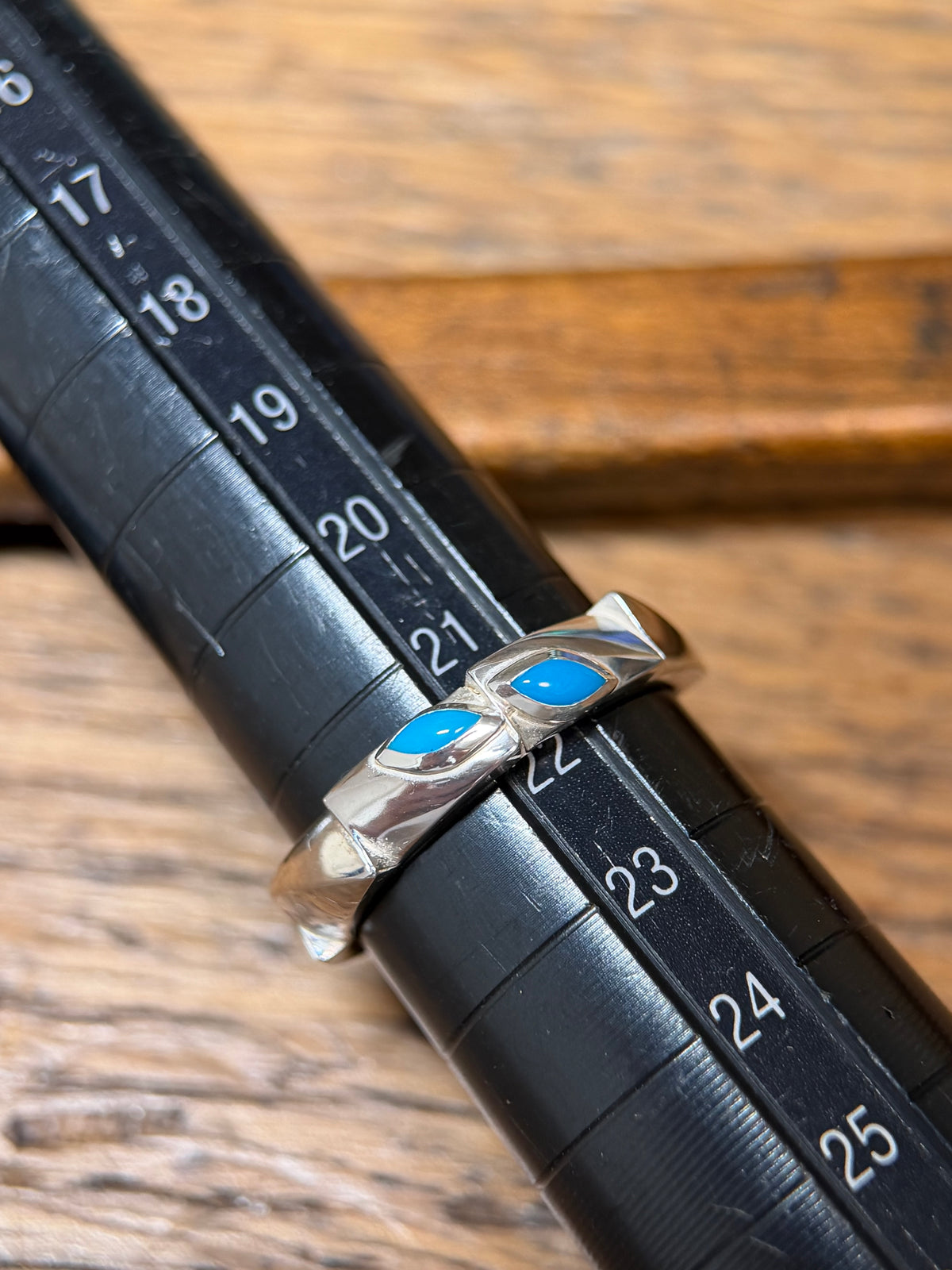 Hand-Carved Turquoise Sterling Silver Ring