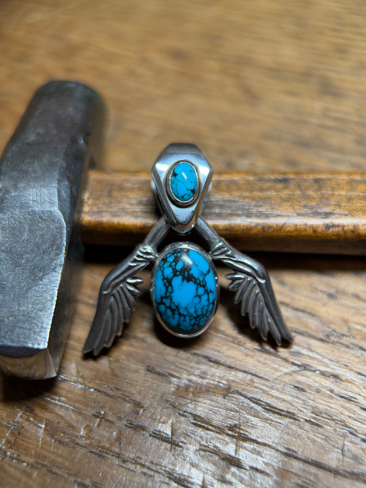 Arrow Turquoise Sterling Silver Pendant