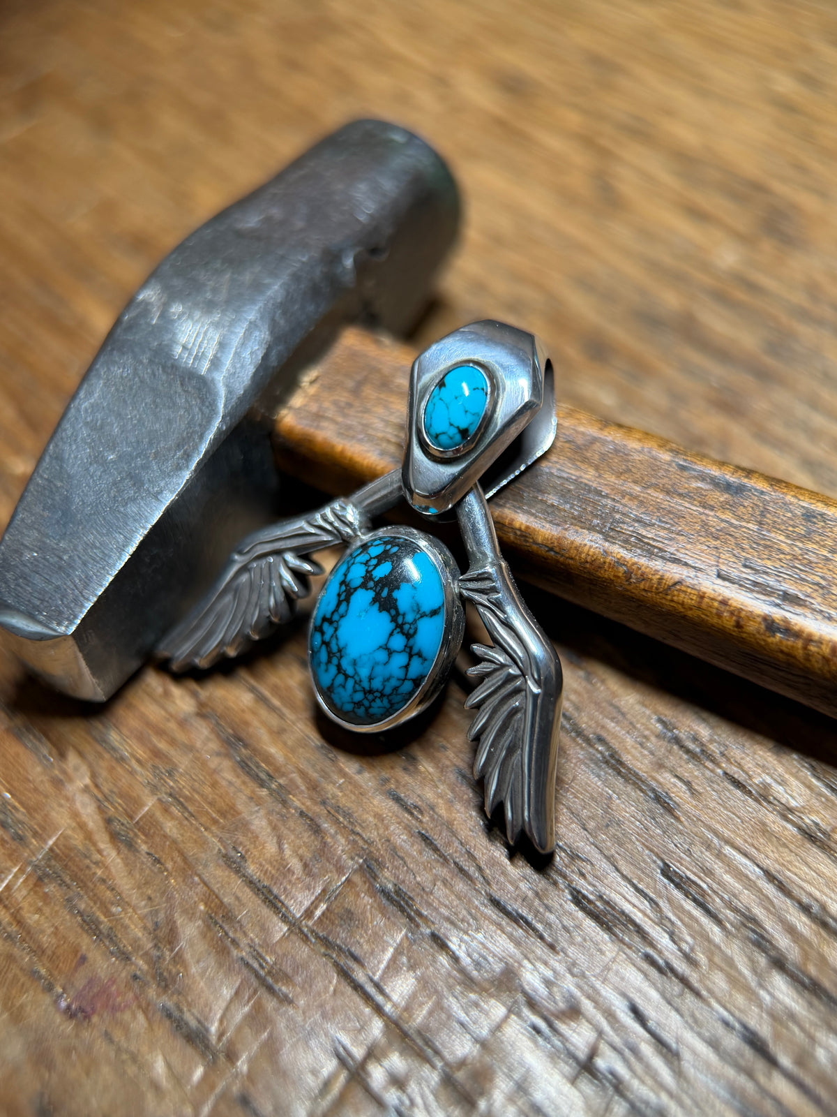 Arrow Turquoise Sterling Silver Pendant