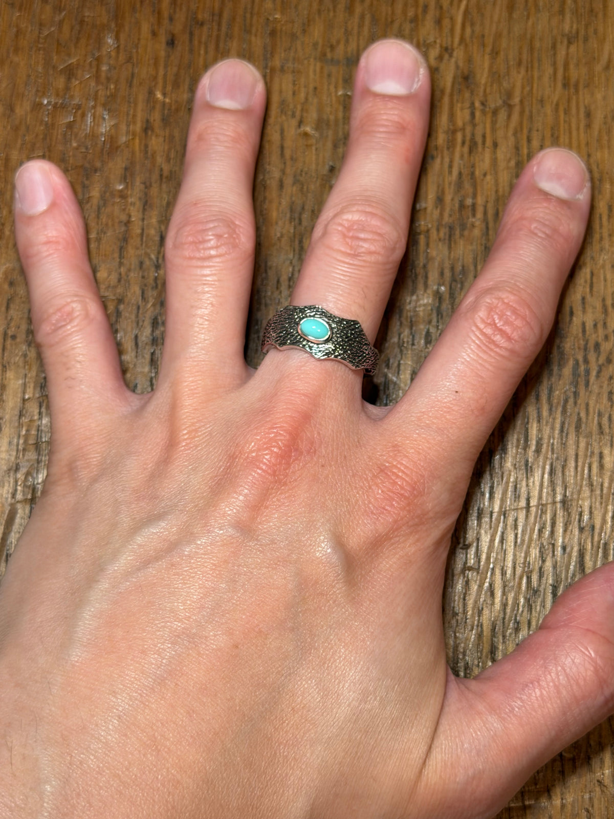 Sleeping Beauty Turquoise Sterling Silver Ring