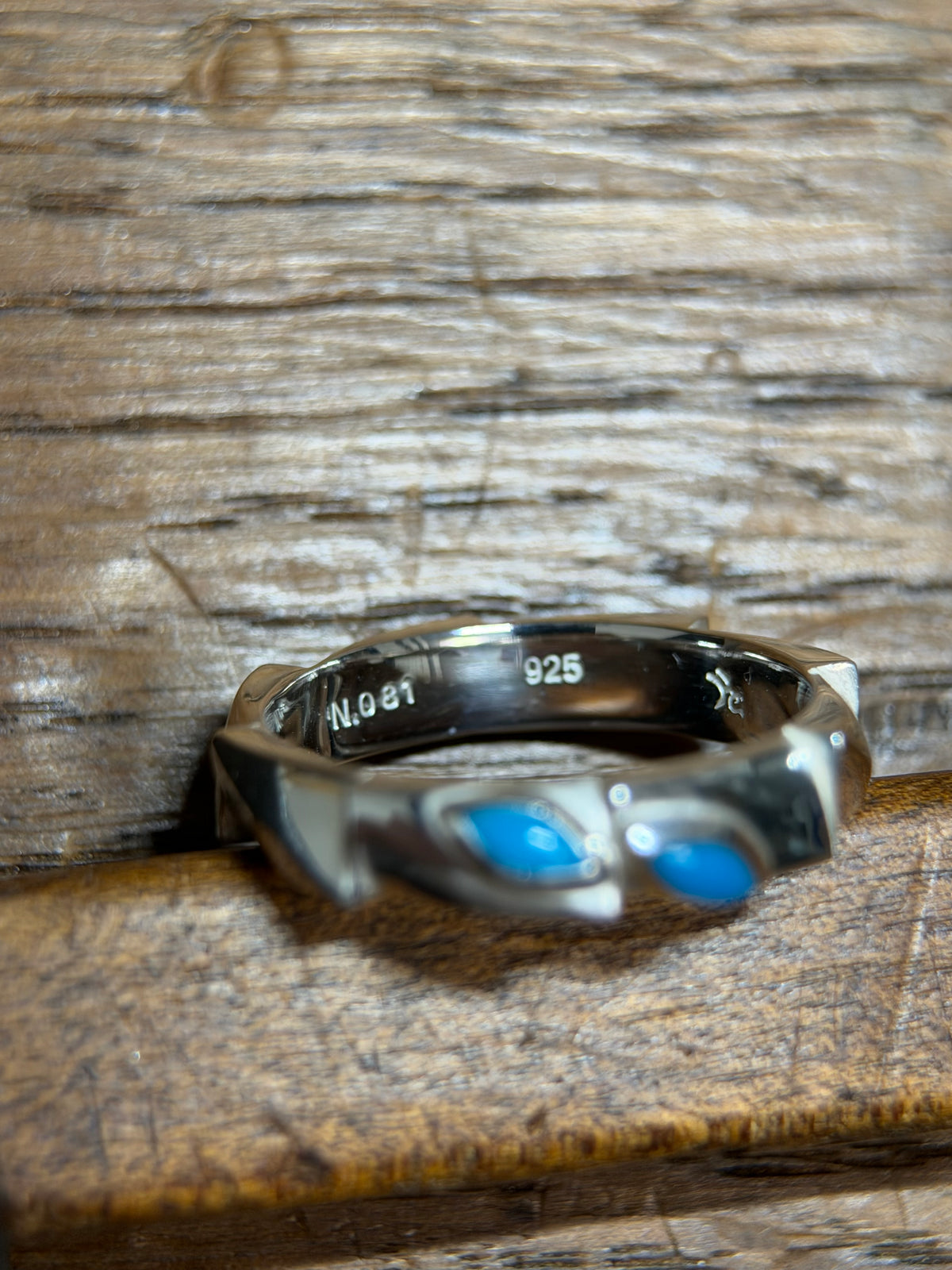 Hand-Carved Turquoise Sterling Silver Ring