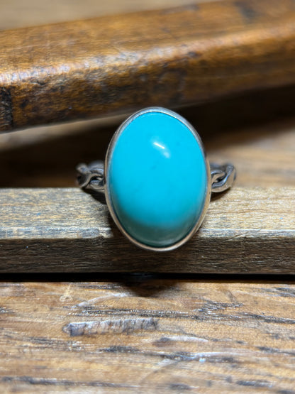 Vivid Blue Turquoise Sterling Silver Ring – One-of-a-Kind