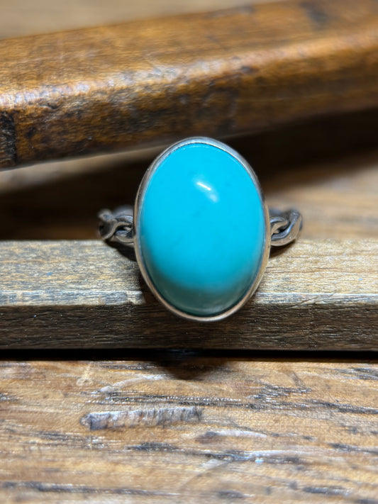 Vivid Blue Turquoise Sterling Silver Ring – One-of-a-Kind