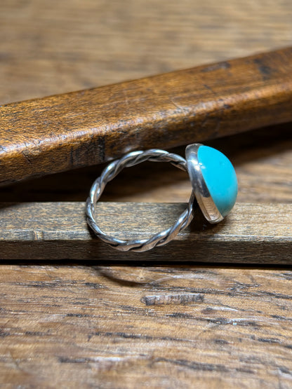 Vivid Blue Turquoise Sterling Silver Ring – One-of-a-Kind