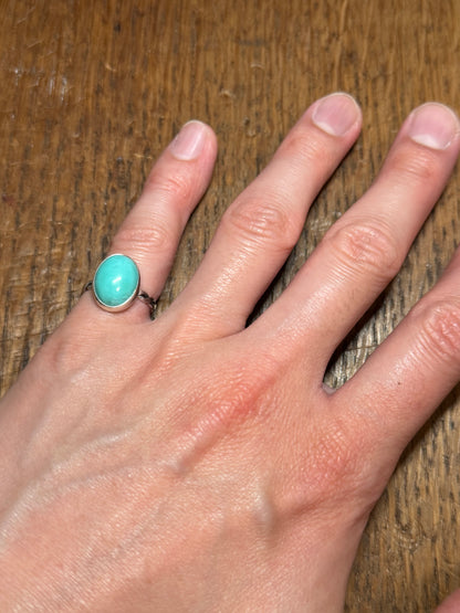Vivid Blue Turquoise Sterling Silver Ring – One-of-a-Kind