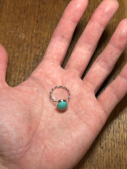 Vivid Blue Turquoise Sterling Silver Ring – One-of-a-Kind
